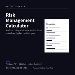Risk Management Calculator printable worksheet pages